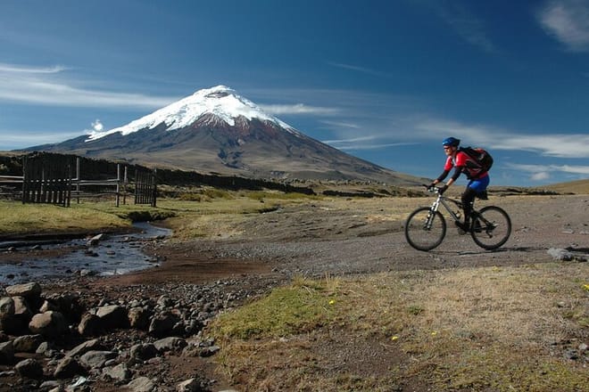 Biking near the Cotopaxi