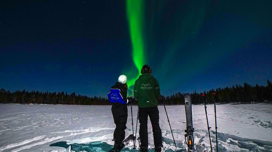 Ski Trekking under the Northern Lights in Lapland