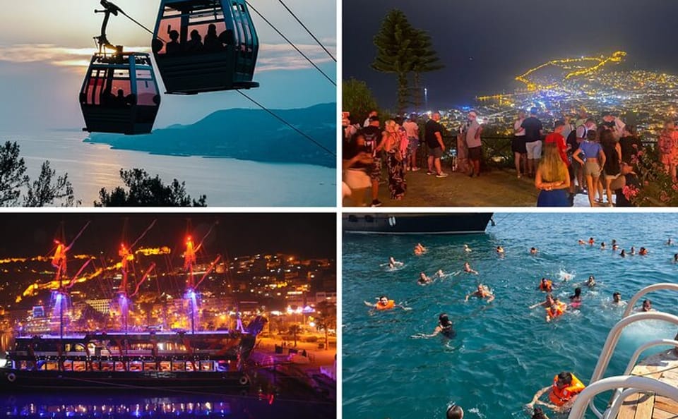 Alanya Sunset Tour: Cable Car, Boat Cruise, and Dinner