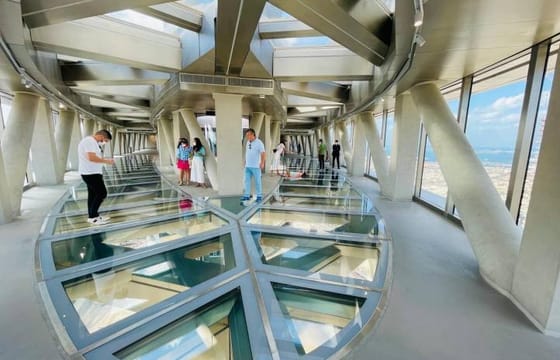 Dubai Sky Views Edge Walk, Dubai Mall Shopping, Burj Khalifa 124/125th floor and Musical Fountain Show tour with Private Transfers