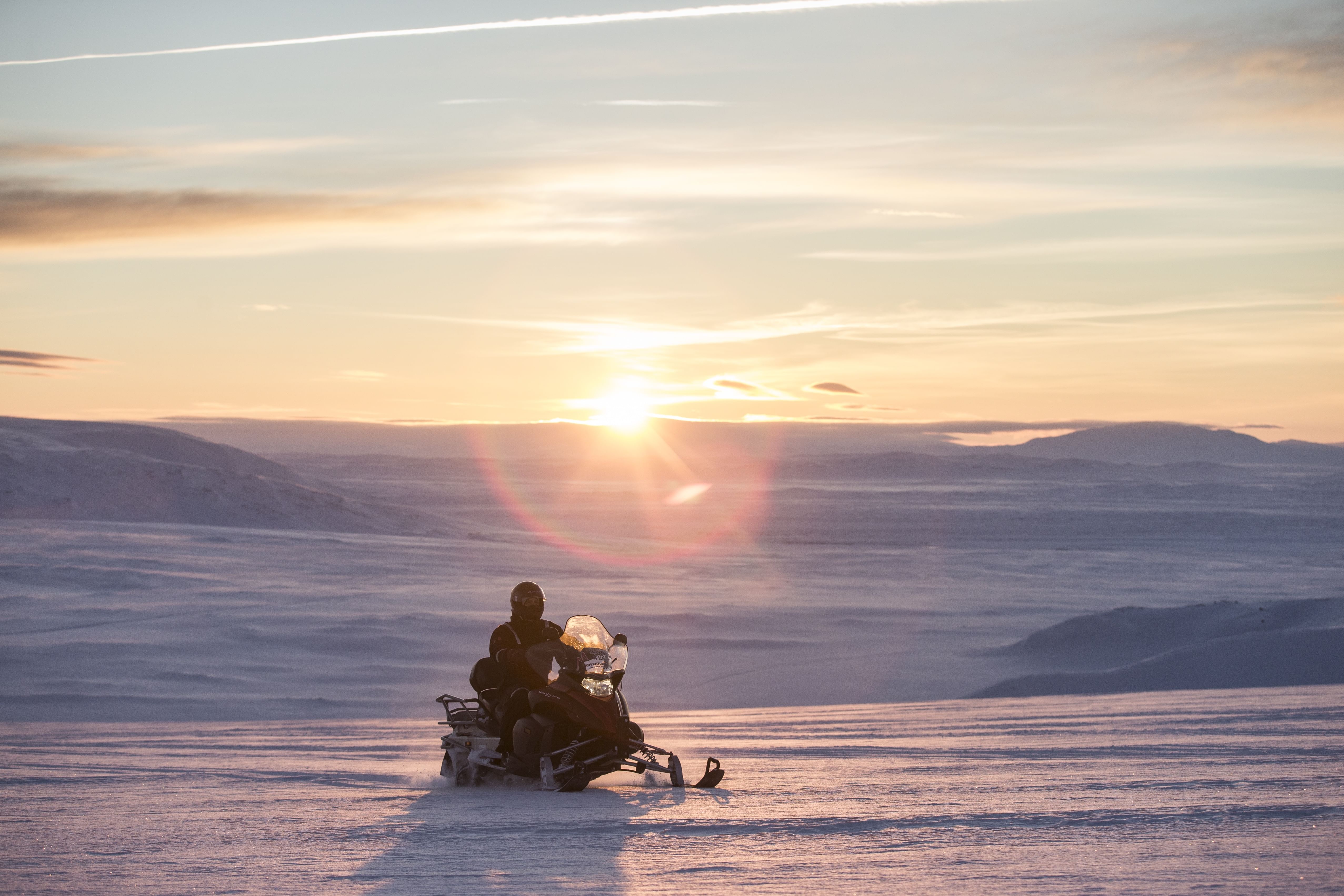 Snowmobiling on Langjökull