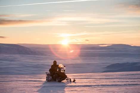 Snowmobiling on Langjökull