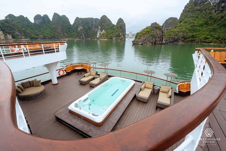 Ambassador Cruise- Luxury Day Trip From Halong Harbor with PICKUP