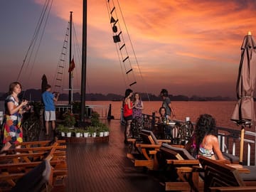 night bar on cruise deck