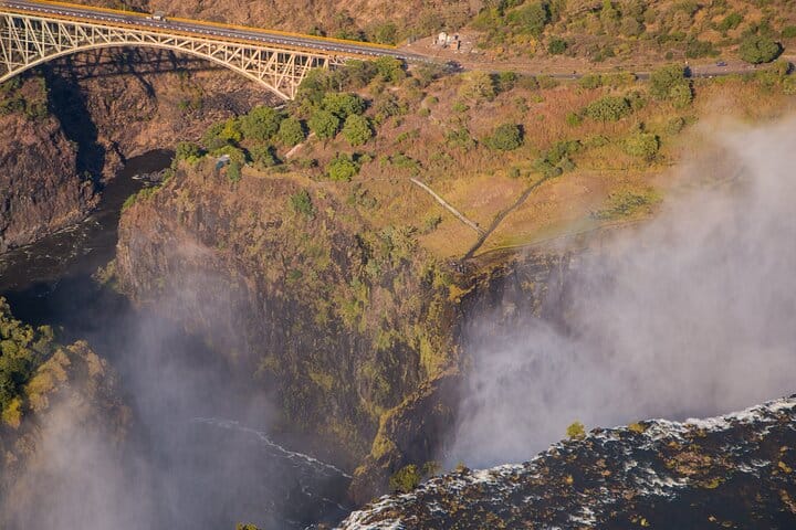 15 minutes scenic helicopter flight above Victoria Falls-Zimbabwe