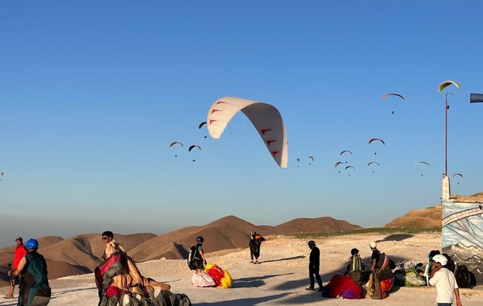Paragliding From Marrakech In Agafay Desert With Transfers
