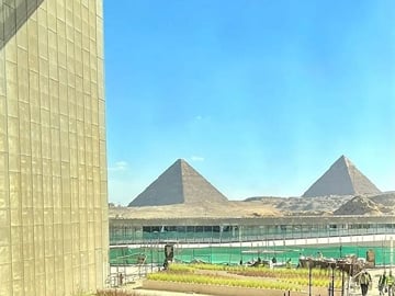 Grand Egyptian Museum and Pyramids At Giza