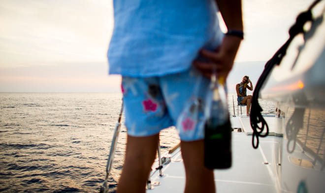 Santorini Catamaran Private Cruise - Romantic Sunset Tour Lagoon 380 photo 5