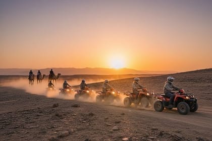 Marrakech: Quad Bike and Camel Ride & Romantic dinner in Desert