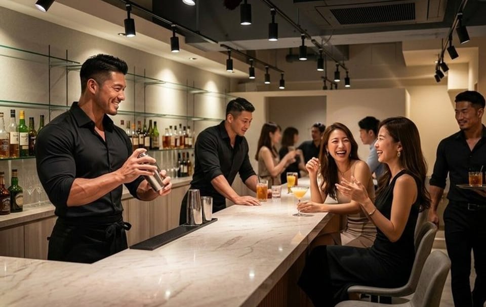 Muscle Bar Kyoto Entrance Fee & Reservation with Macho Men