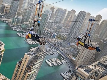 Experience the Dubai Marina Zipline Adventure at XLine