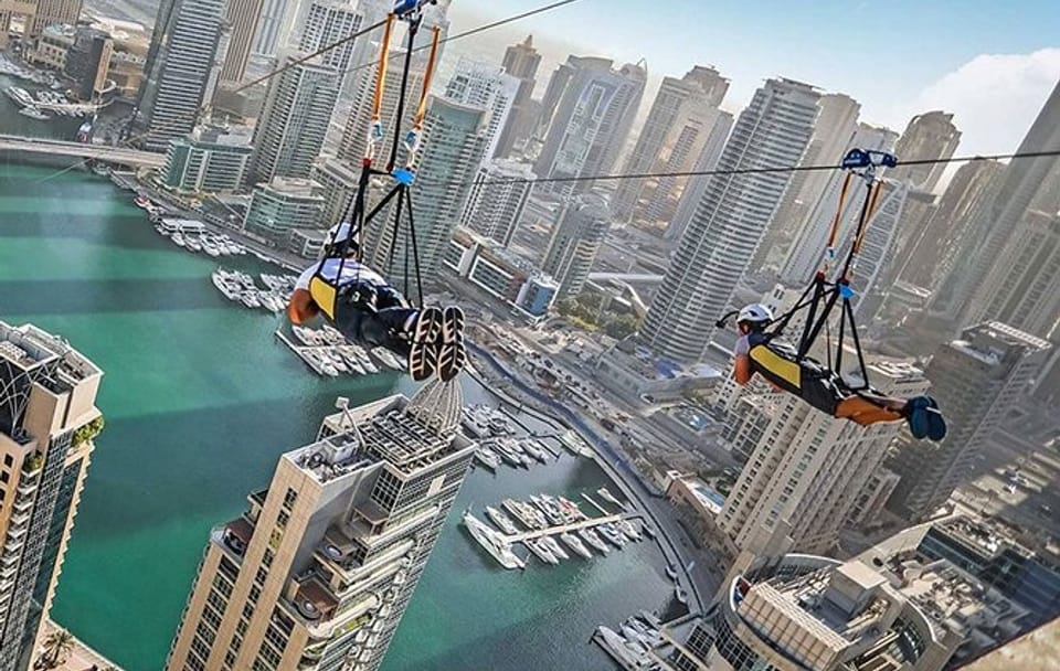 Experience the Dubai Marina Zipline Adventure at XLine
