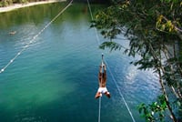 Aquatic zipline