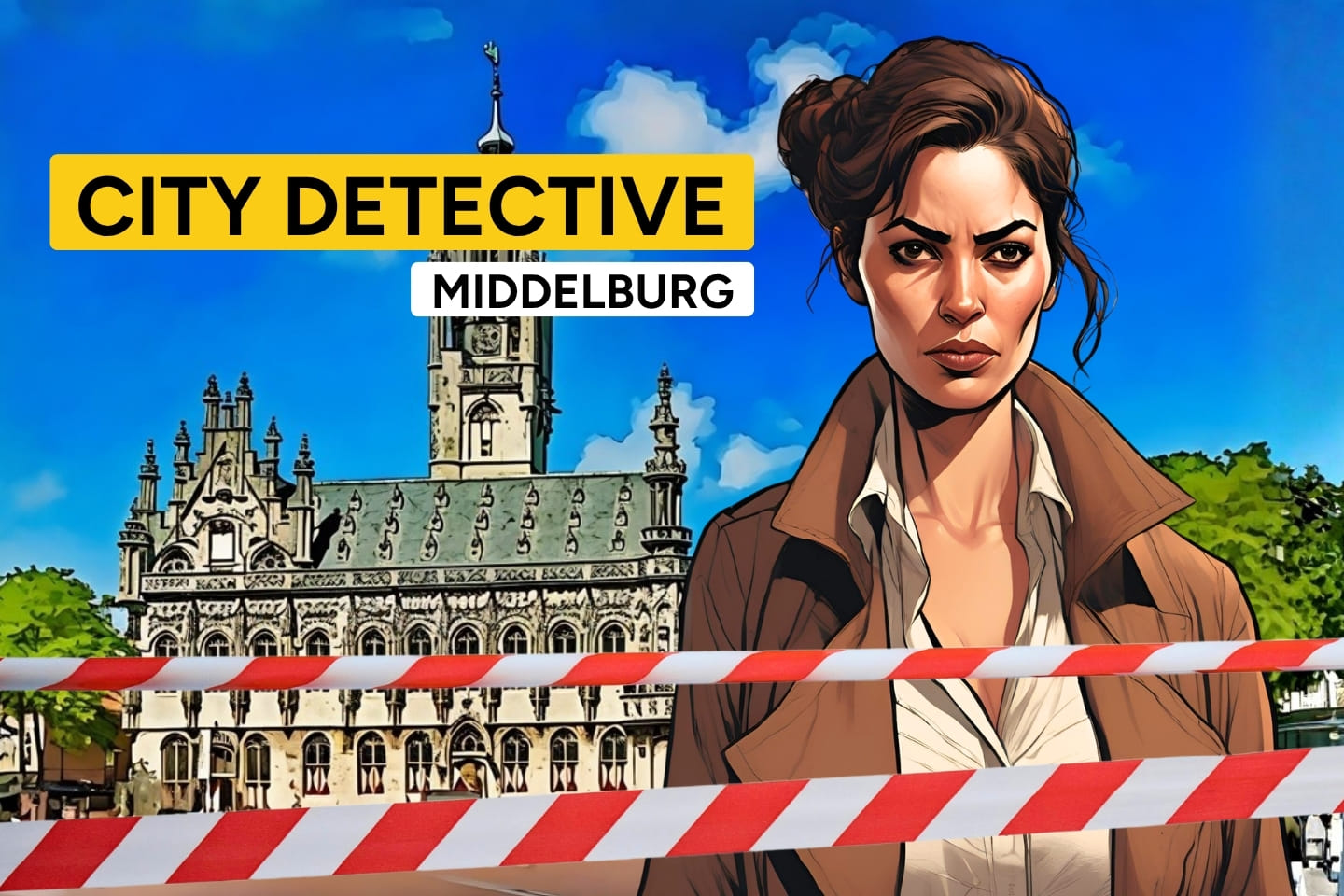 City Detective Middelburg outdoor escape game cover illustration