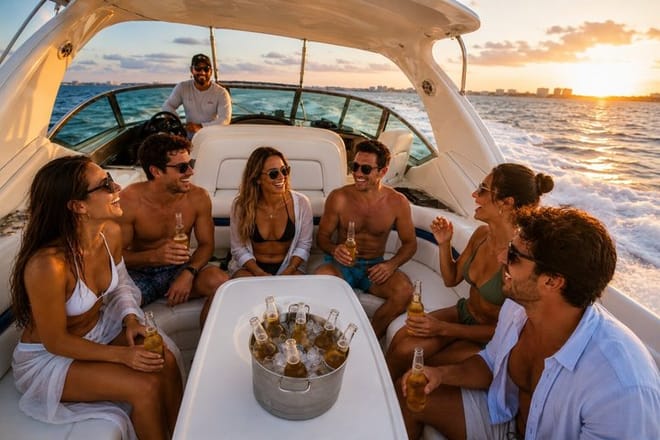 Private Luxury 44ft Yacht Cancun Isla Mujeres up to 13 Pax photo 2
