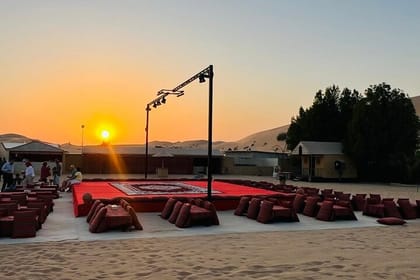 Evening Desert Safari Camel Ride Dinner Live Shows in Abu Dhabi