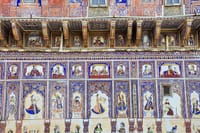Exterior Wall painting of the Haveli in Mandawa Town.