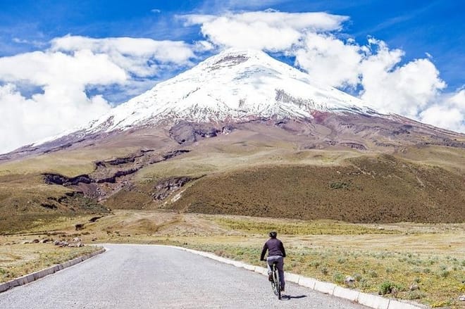 Biking near the Cotopaxi