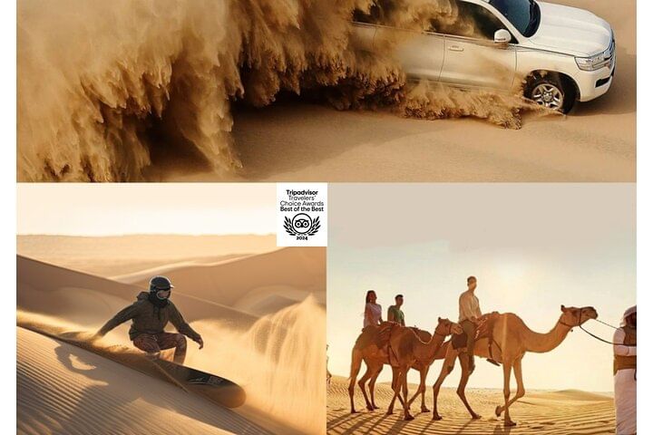 Doha Desert Safari Dune bashing,Sandboarding,CamelRide,Inland Sea
