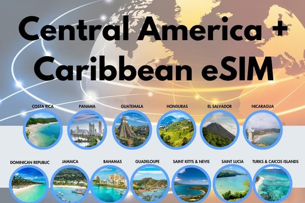 Central America + Caribbean eSIM (Instant Delivery)