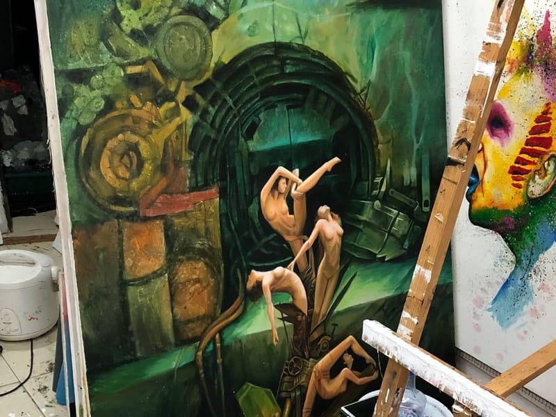 Shenzhen Dafen Oil Painting Workshop with English Guide