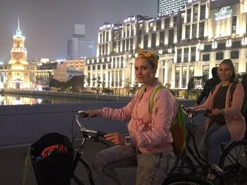 Shanghai Night Cycling Tour With Bund Skyline & Old Streets Food