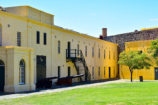 Historic Castle of Good Hope with green courtyards in central Cape Town.