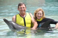 Guests snorkeling and exploring marine life.