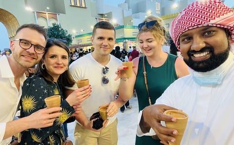 Local Food 6 Tastings Walking in Old Dubai Shopping Boat Ride