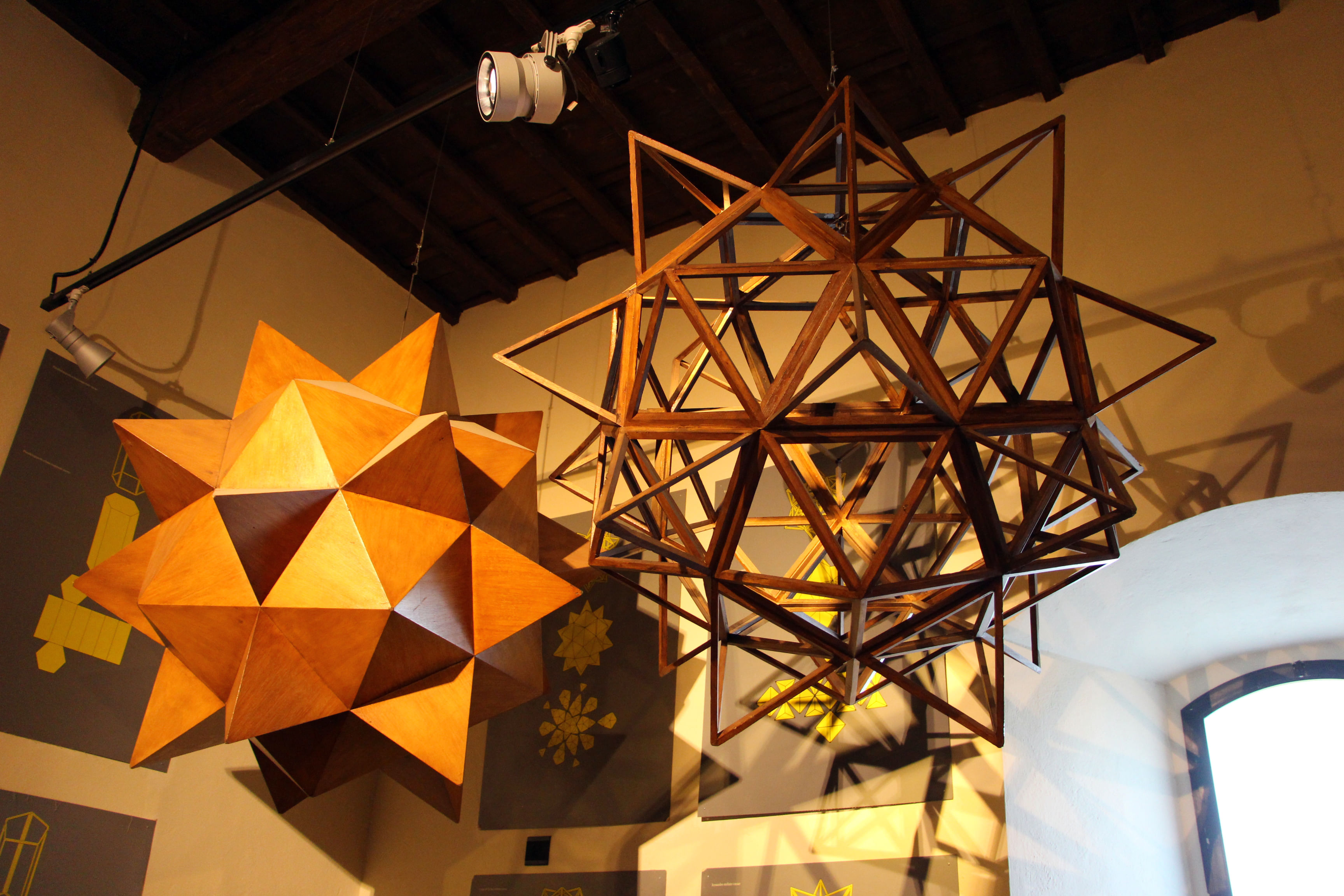 View of a sculpture project by Leonardo on display in the museum