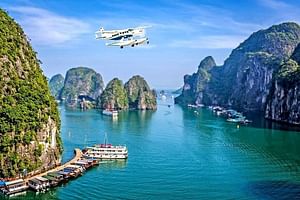 Halong Bay Sightseeing With Seaplane -A Great View of UNESCO World Heritage Site