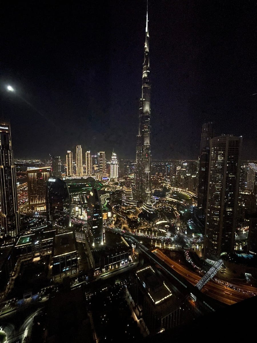 Dubai: Sky Views Observatory 360° vistas from 219.5 meters above Downtown Dubai.