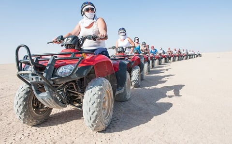 5-Hour Quad Bike Safari: Camel Ride, BBQ Dinner & Live Show