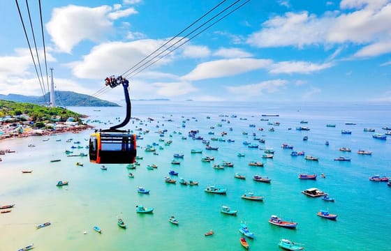 Cable Car and Landscape South in Phu Quoc Island