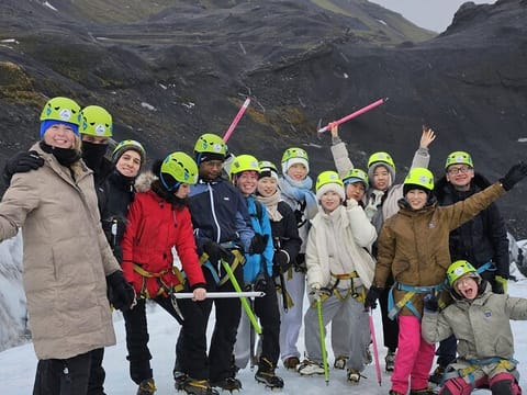Group photo on the glacier.