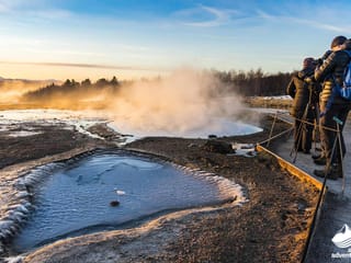 Geothermal geysir strokkur during 4 day tour Iceland