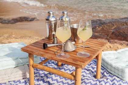 Greek Cocktails on a Secluded Beach