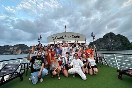 Explore Halong Bay: Small Group Cruise with Sunset Party & Activities