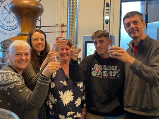 A tour group enjoying themselves together with the Guide from Your Friend in Reykjavik