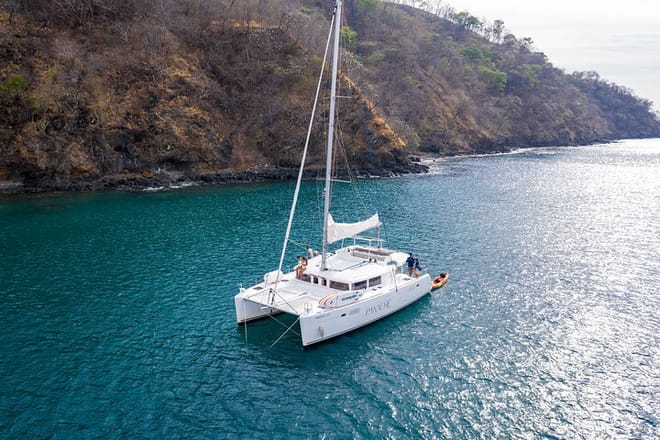 Experience pure Pura Vida relaxation: Private morning sailing, snorkeling, and sunbathing in a beautiful Costa Rican cove.