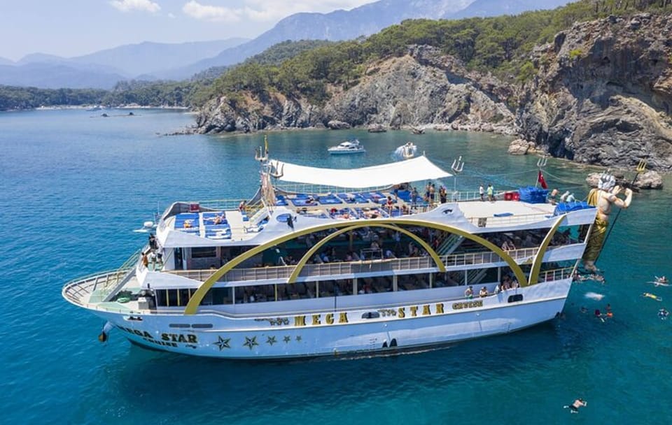 Kemer Mega Star Boat Trip with Lunch Round Transfer