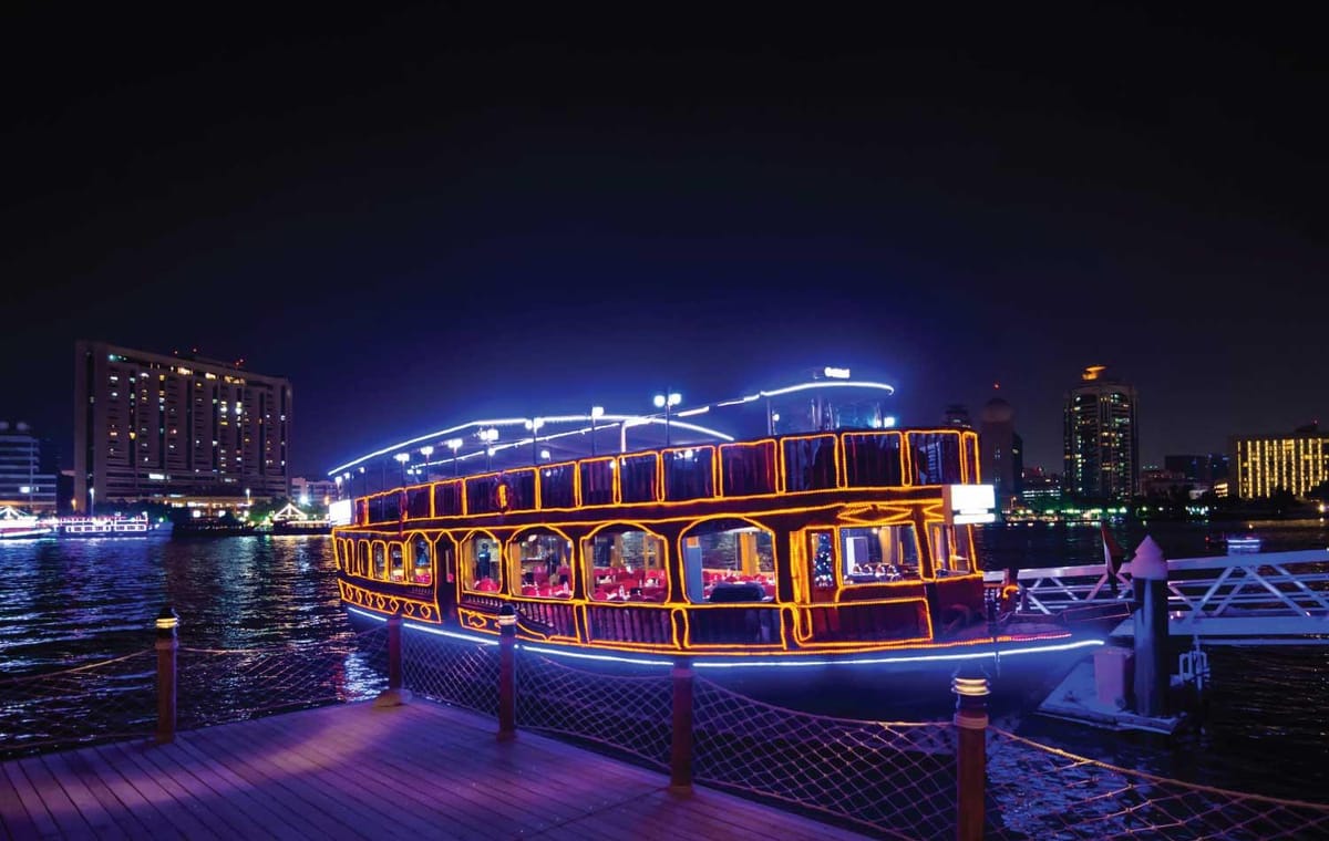 View at the Palm tour & Marina Dhow Cruise with Dinner with  Private  Roundtrip   Transfer