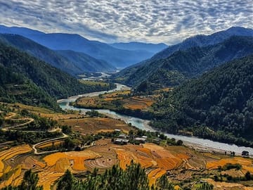 View of Punakha valley