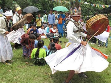 Group of Shamans during puja