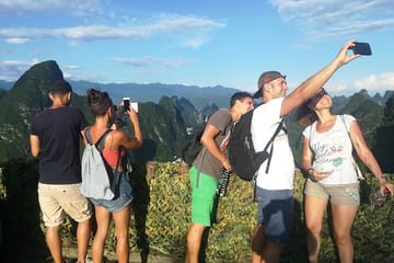 Li River Electric Boat, Xianggong Hill, Yulong River Biking Tour