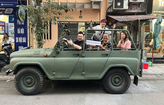 Hanoi Army Jeep Tour with Food and Culture Sightseeing