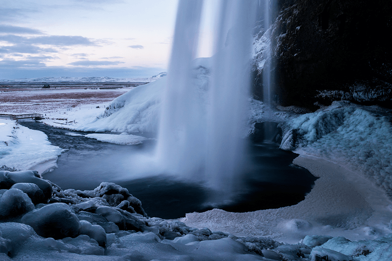 Seljalandsfoss in the winter