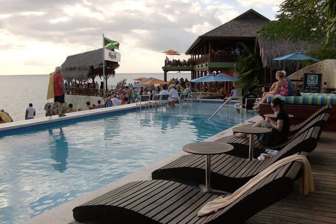 Pool area at Rick's Cafe