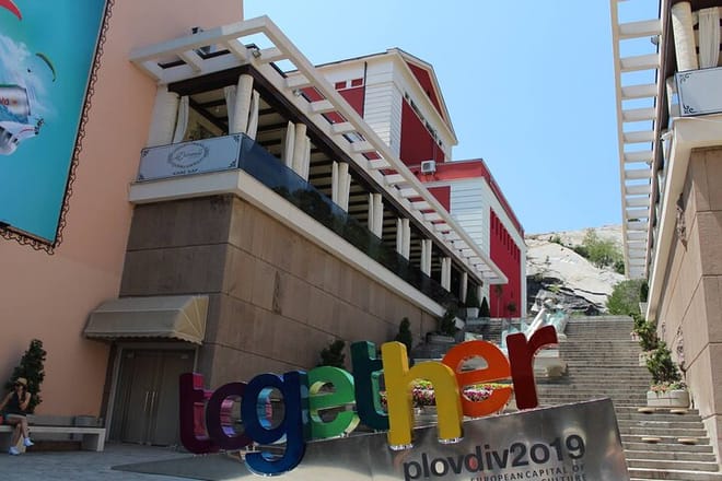 The town square in Plovdiv