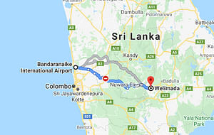 Colombo Airport (CMB) to Welimada City Private Transfer